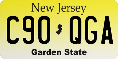 NJ license plate C90QGA