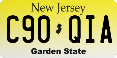 NJ license plate C90QIA