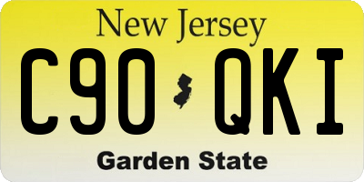 NJ license plate C90QKI