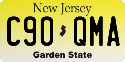NJ license plate C90QMA