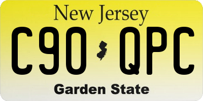 NJ license plate C90QPC