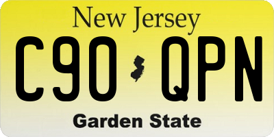 NJ license plate C90QPN
