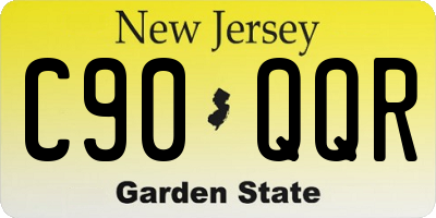 NJ license plate C90QQR