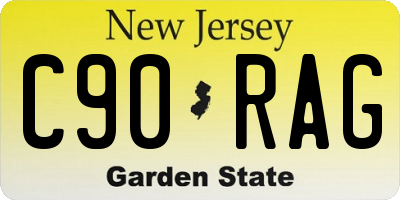 NJ license plate C90RAG