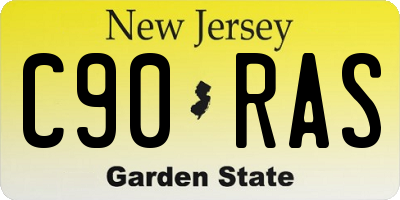 NJ license plate C90RAS