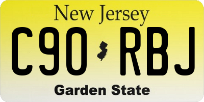 NJ license plate C90RBJ