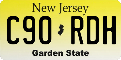 NJ license plate C90RDH
