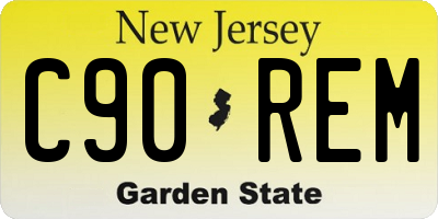 NJ license plate C90REM