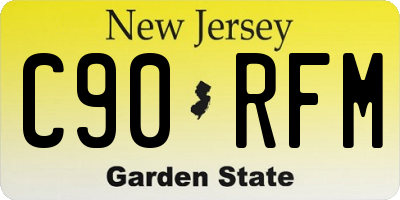 NJ license plate C90RFM