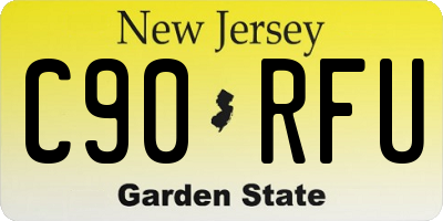 NJ license plate C90RFU