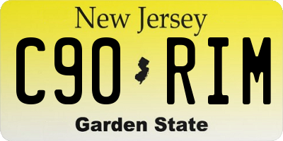 NJ license plate C90RIM