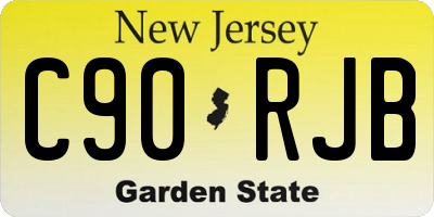 NJ license plate C90RJB