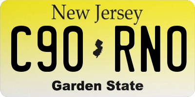 NJ license plate C90RNO