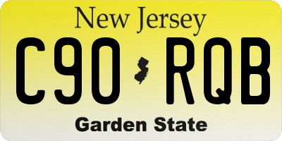 NJ license plate C90RQB