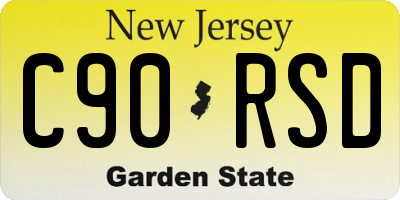 NJ license plate C90RSD