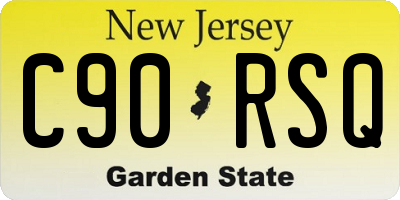 NJ license plate C90RSQ