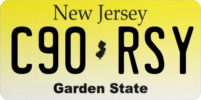NJ license plate C90RSY