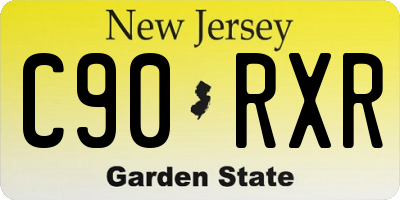 NJ license plate C90RXR
