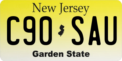 NJ license plate C90SAU