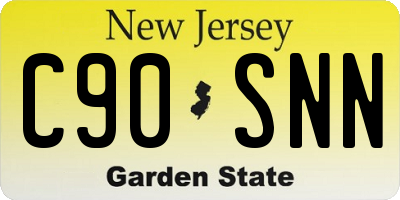 NJ license plate C90SNN