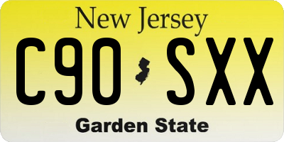 NJ license plate C90SXX
