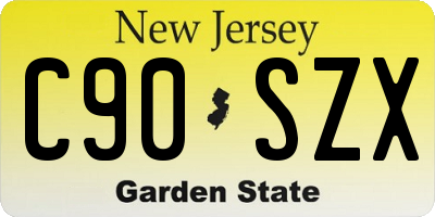 NJ license plate C90SZX