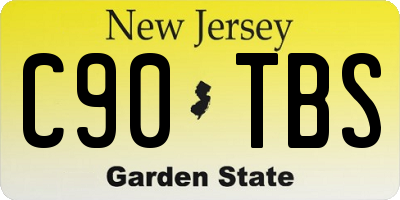 NJ license plate C90TBS