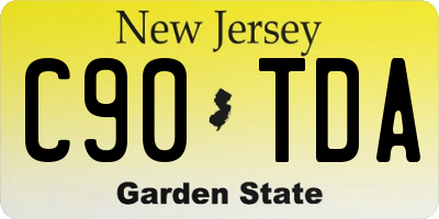 NJ license plate C90TDA