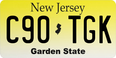 NJ license plate C90TGK