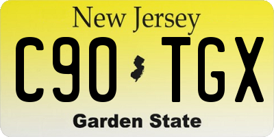 NJ license plate C90TGX