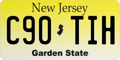 NJ license plate C90TIH