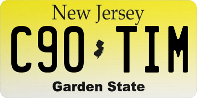 NJ license plate C90TIM
