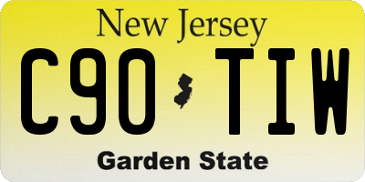 NJ license plate C90TIW