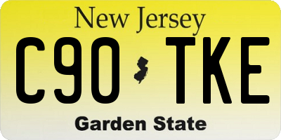 NJ license plate C90TKE