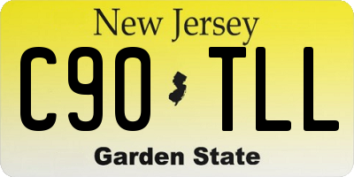 NJ license plate C90TLL