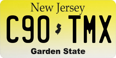 NJ license plate C90TMX