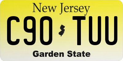 NJ license plate C90TUU