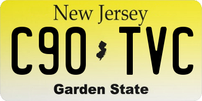 NJ license plate C90TVC