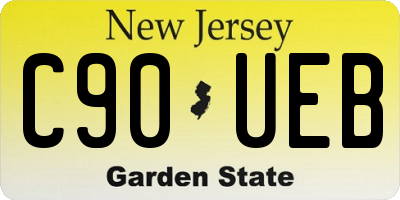 NJ license plate C90UEB