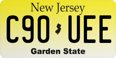 NJ license plate C90UEE