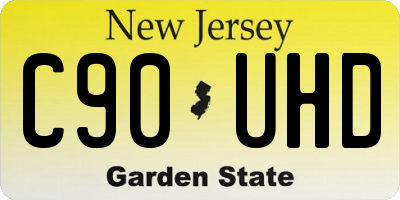 NJ license plate C90UHD