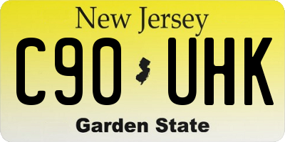 NJ license plate C90UHK
