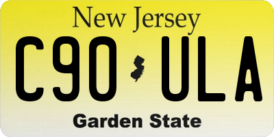 NJ license plate C90ULA