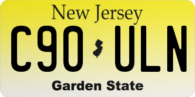 NJ license plate C90ULN