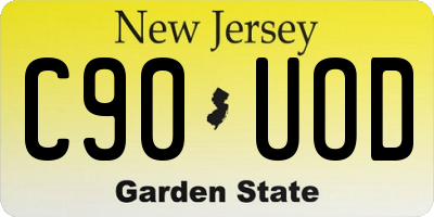 NJ license plate C90UOD
