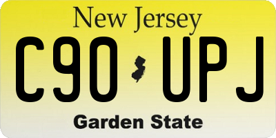 NJ license plate C90UPJ