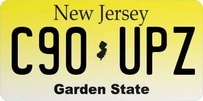 NJ license plate C90UPZ