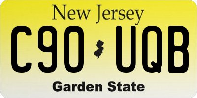 NJ license plate C90UQB