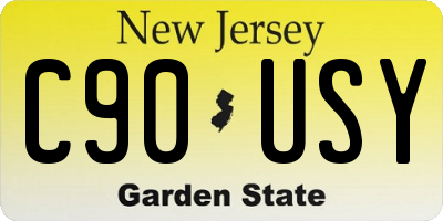 NJ license plate C90USY