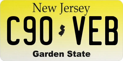 NJ license plate C90VEB